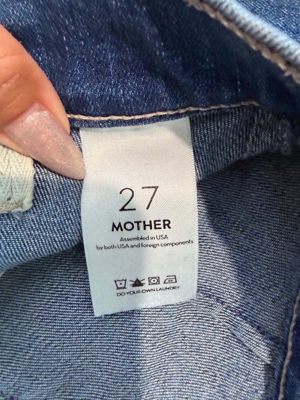 MOTHER Blue High-Rise Wide Leg Jeans 27 - Picture 7 of 9